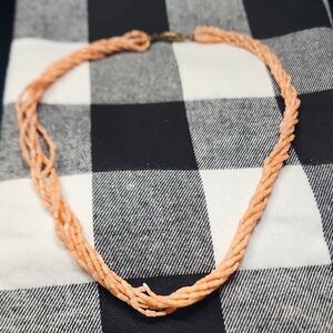 Vintage Coral Beaded Necklace